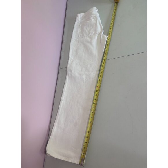 NWT Frame White Distressed Le Jane High Rise Straight Fit Jeans Size 27 - Picture 10 of 12